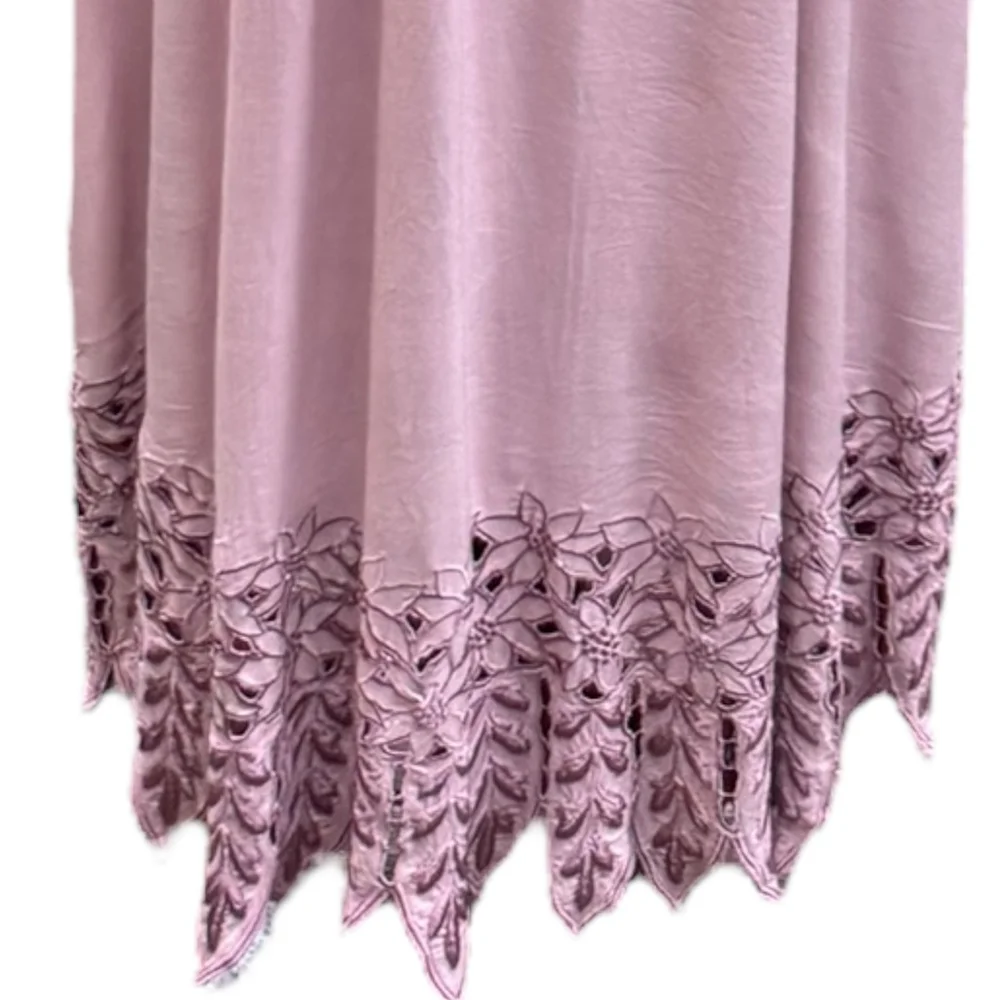 Cleobella Size Small Pink Mauve Lace Maxi Dress - Picture 13 of 16